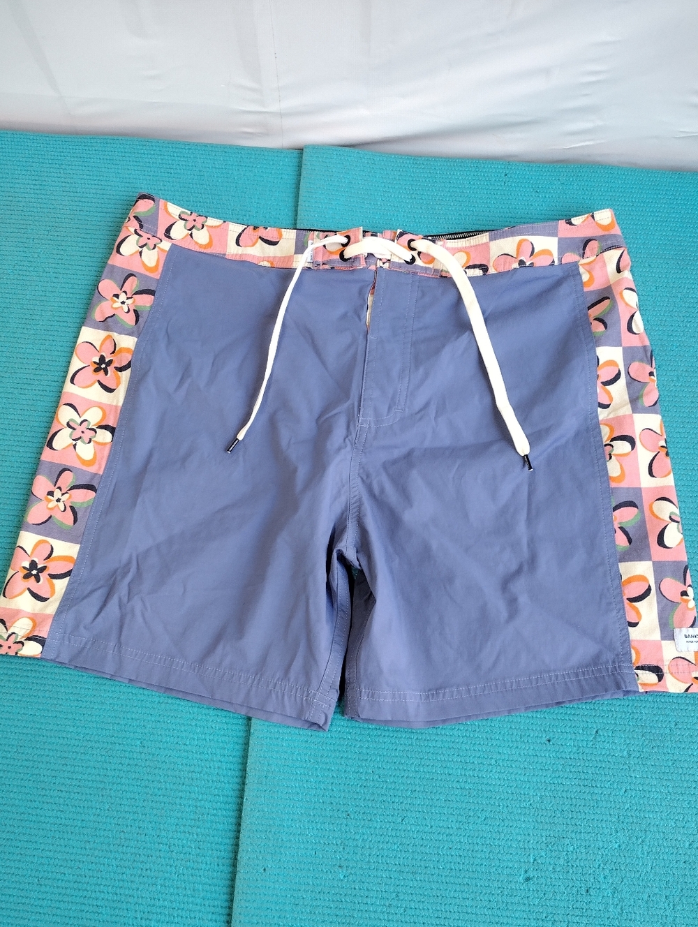 Banks Journal Men's Board Shorts Swim Trunks Floral Trim Size 36